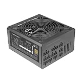 MARSGAMING MPB1000P, Alimentation Modulaire ATX 3.0 1000W, Garantie de 10 Ans, 80Plus Gold, Ventilateur 140mm AI-RPM, Condensateurs Japonais, Support PCIe 5.0 et APFC, Technologie DC-DC et SMD, Noir