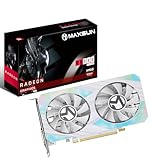 maxsun Carte Graphique AMD Radeon RX 580 8go 2048SP GDDR5 pour PC Gaming 256 Bits DirectX 12 DVI, HDMI, DisplayPort Multi moniteurs Extender Blanche Décodage 4k (Blanc)